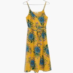 Madewell Silk Wrap Dress in Painted Blooms
